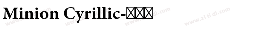 Minion Cyrillic字体转换